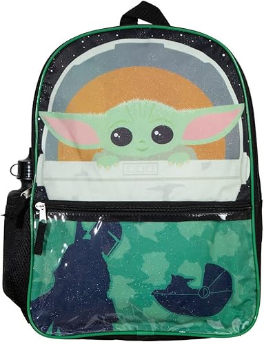 Miniatura 2 de Star Wars The Mandalorian Grogu - Mochila de 4 piezas con lonchera, Bebé, Yoda, Niño, Fiambrera, Mochila, Bolsa, Conjunto, Pieza, Mercancía,