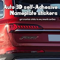 Vista 7 de ASUBHA Calcomanía Deportiva de Metal 3D para Coche, Calcomanías de Emblema e Insignia para Guardabarros Lateral y Maletero Trasero del Coche