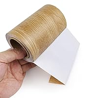 Vista 4 de BOMEI PACK Cinta de reparación de grano de madera de roble café, 1 rollo de 33 pies, parche de reparación autoadhesivo para muebles, pisos