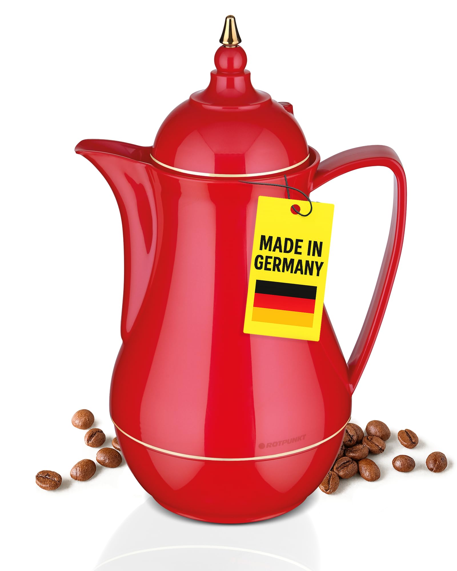 ROTPUNKT Pichet isotherme 1 l – Cafetière de qualité supérieure fabriquée en Allemagne I Maintient au chaud jusqu'à 24 heures I Verseuse chaude pour café et thé (SEMA 911, Shiny Bubblegum)