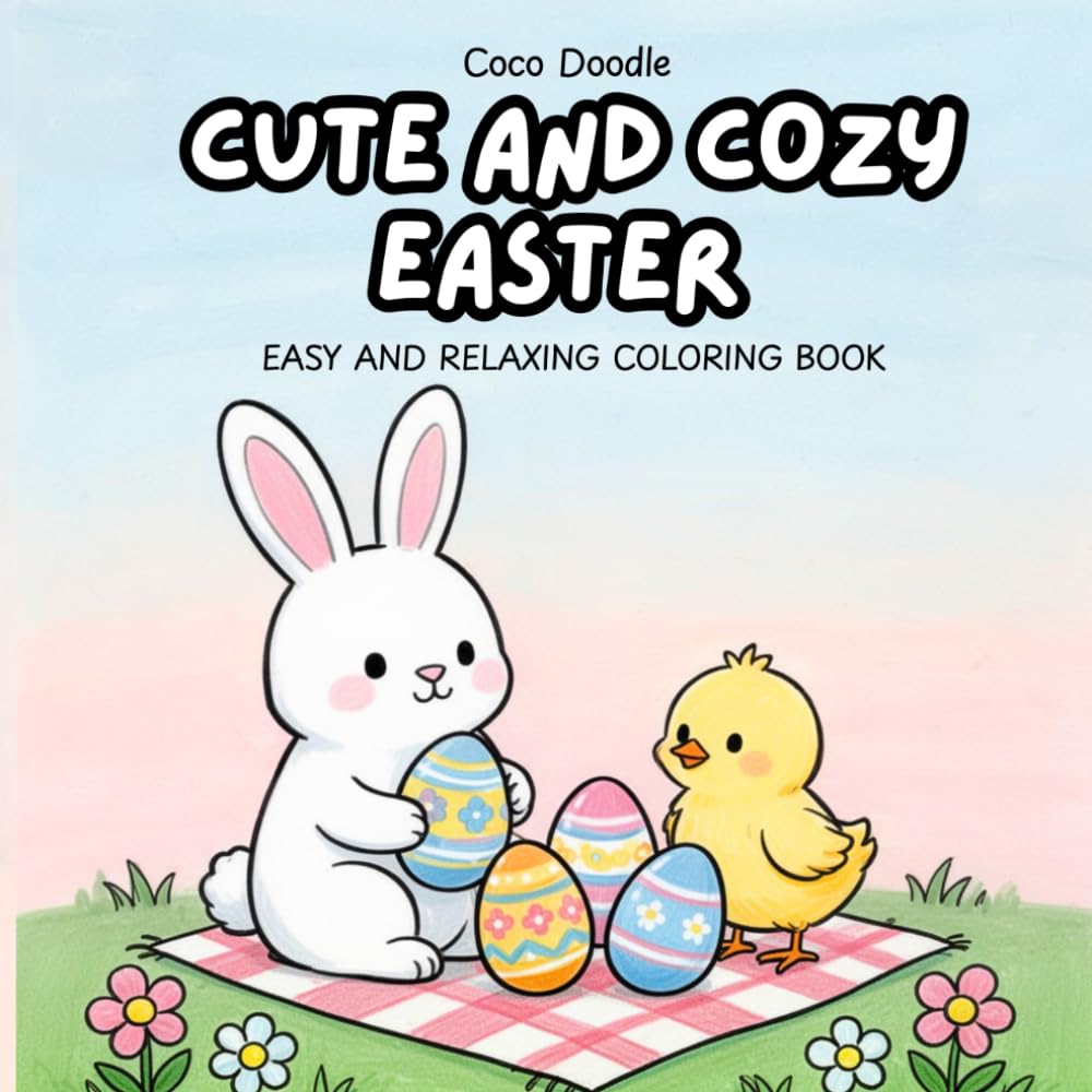 Cute and Cozy Easter: An Easy and Relaxing Coloring Book