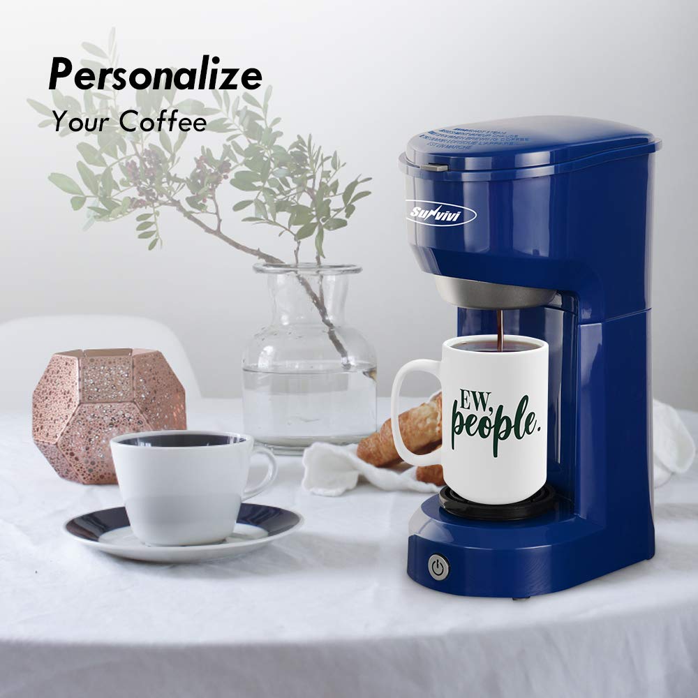 Single Serve Coffee Maker, Small Single Cup Coffee Maker for Capsule