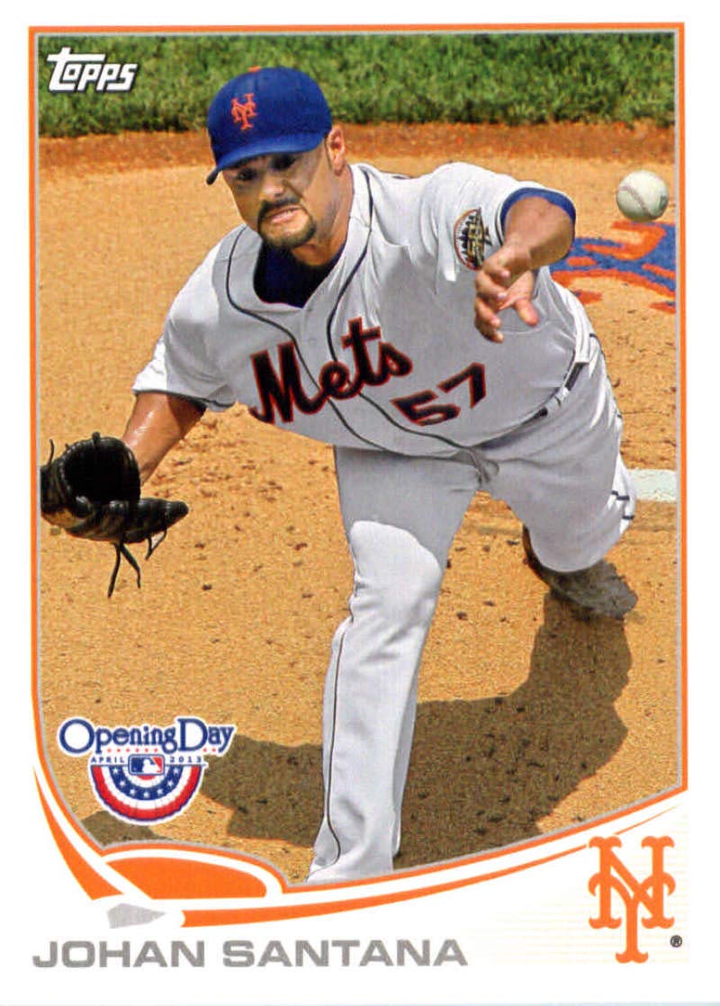 Amazon.com: 2013 Topps Opening Day #160 Johan Santana Mets MLB