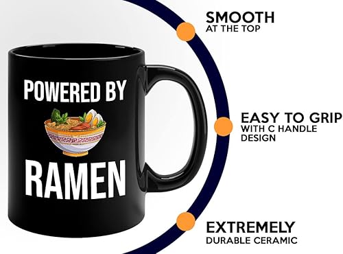Miniatura 10 de Ramen Lover - Taza de café de 11 onzas, color blanco, la educación es importante pero el ramen es importante, amantes de los alimentos, pollo,