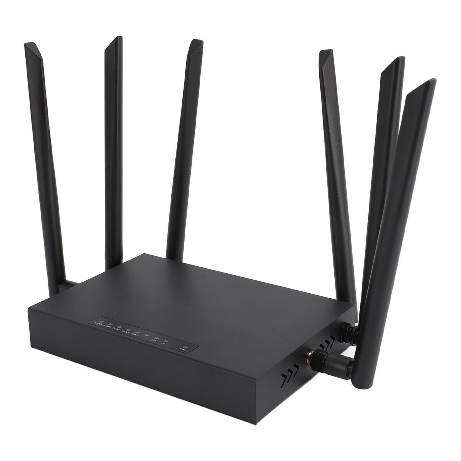 Tangxi Dispositivo Hotspot da 300 Mbps, Modem Router 4G LTE Sbloccato con Slot per Scheda SIM, 6 Antenne Ad Alto Guadagno, Router WiFi Mobile per Ufficio (Spina Europea)