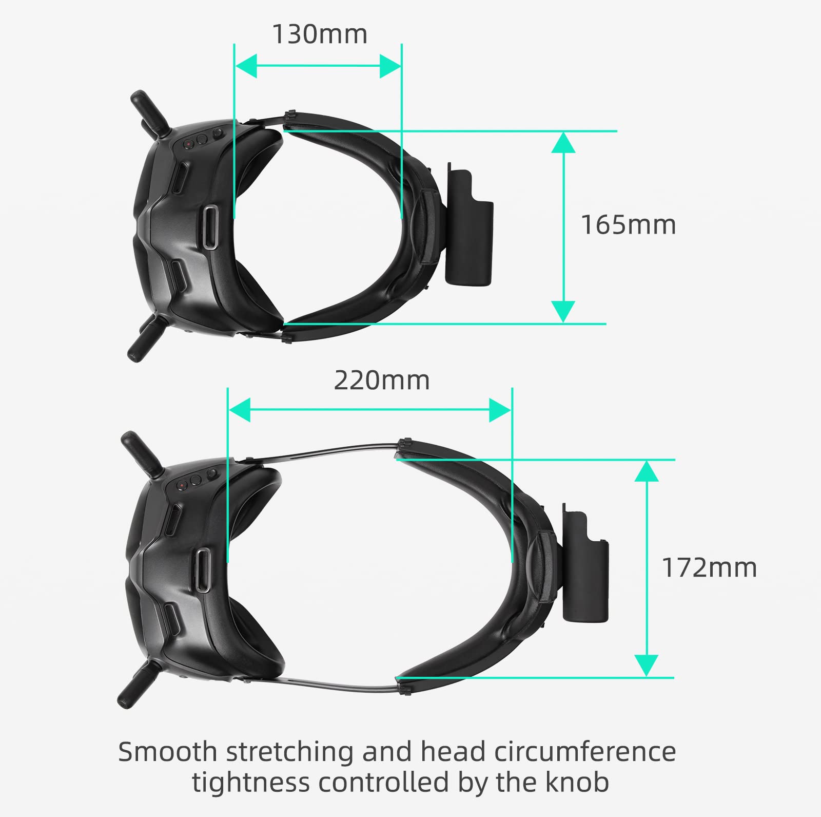 Zestaw Regulowany uchwyt na kask dla DJI FPV Goggles V2 uchwyt baterii ręcznej VR Okulary V2 Akcesoria Dron