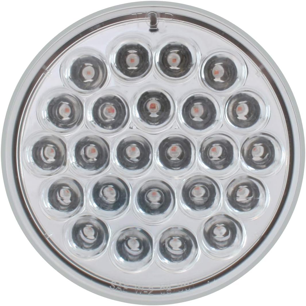 GG Grand General 76463 Amber/Clear LED Strobe Light (2 4" Pearl Lens, 9~36V)
