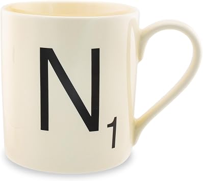 N Scrabble Alphabet Mug Coffee Hot Beverage Cup