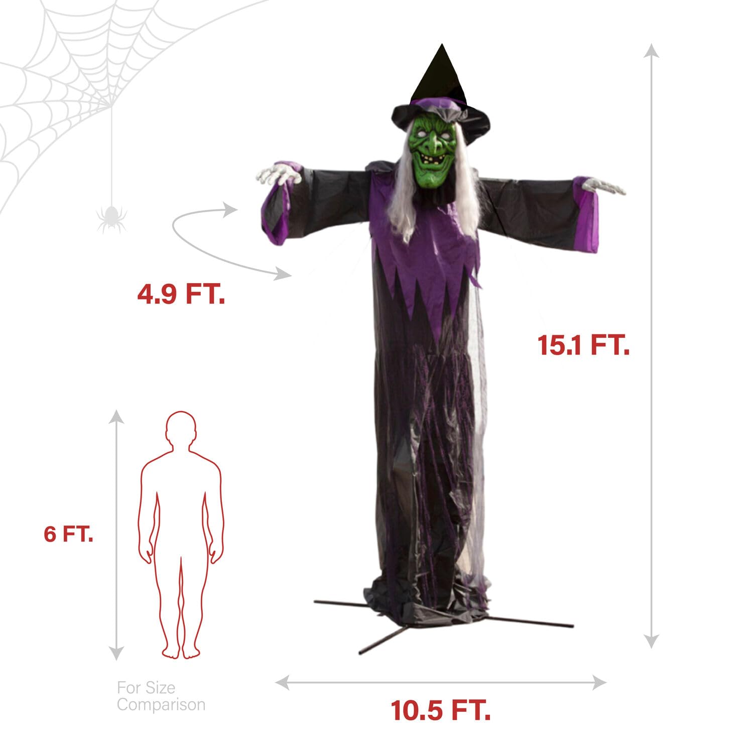 Amazon.com: Haunted Hill Farm 15-ft. Animatronic Scary Talking