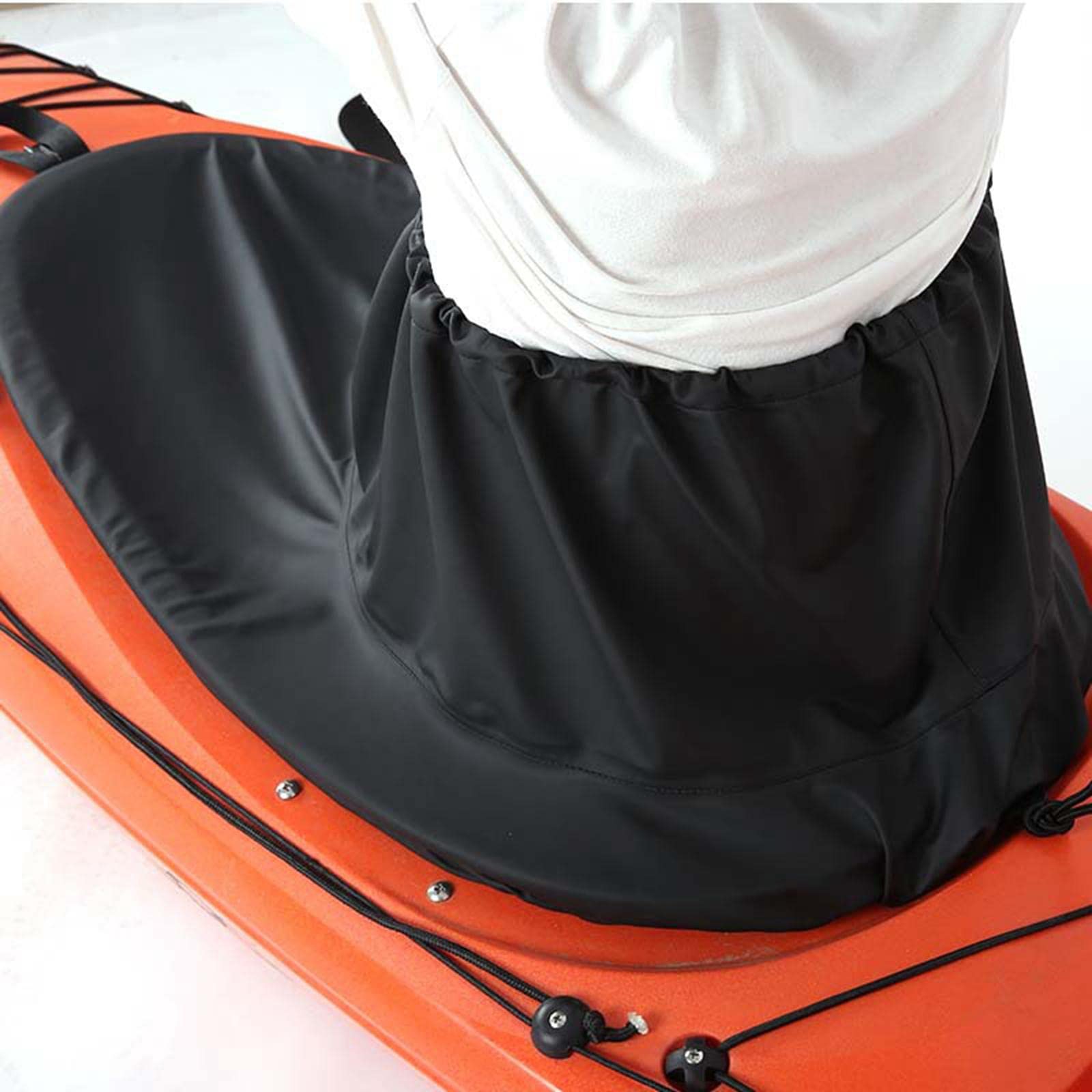 LOVIVER Universal-Kajak-Spritzschutz, Verstellbarer Spritzschutz für Spritzdeck, wasserdichte Lukenabdeckung für Kanufahren, Bootfahren