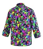 inkl. passender Kugelknöpfe Novaplus Kochjacke Color Skulls (L=50/52)