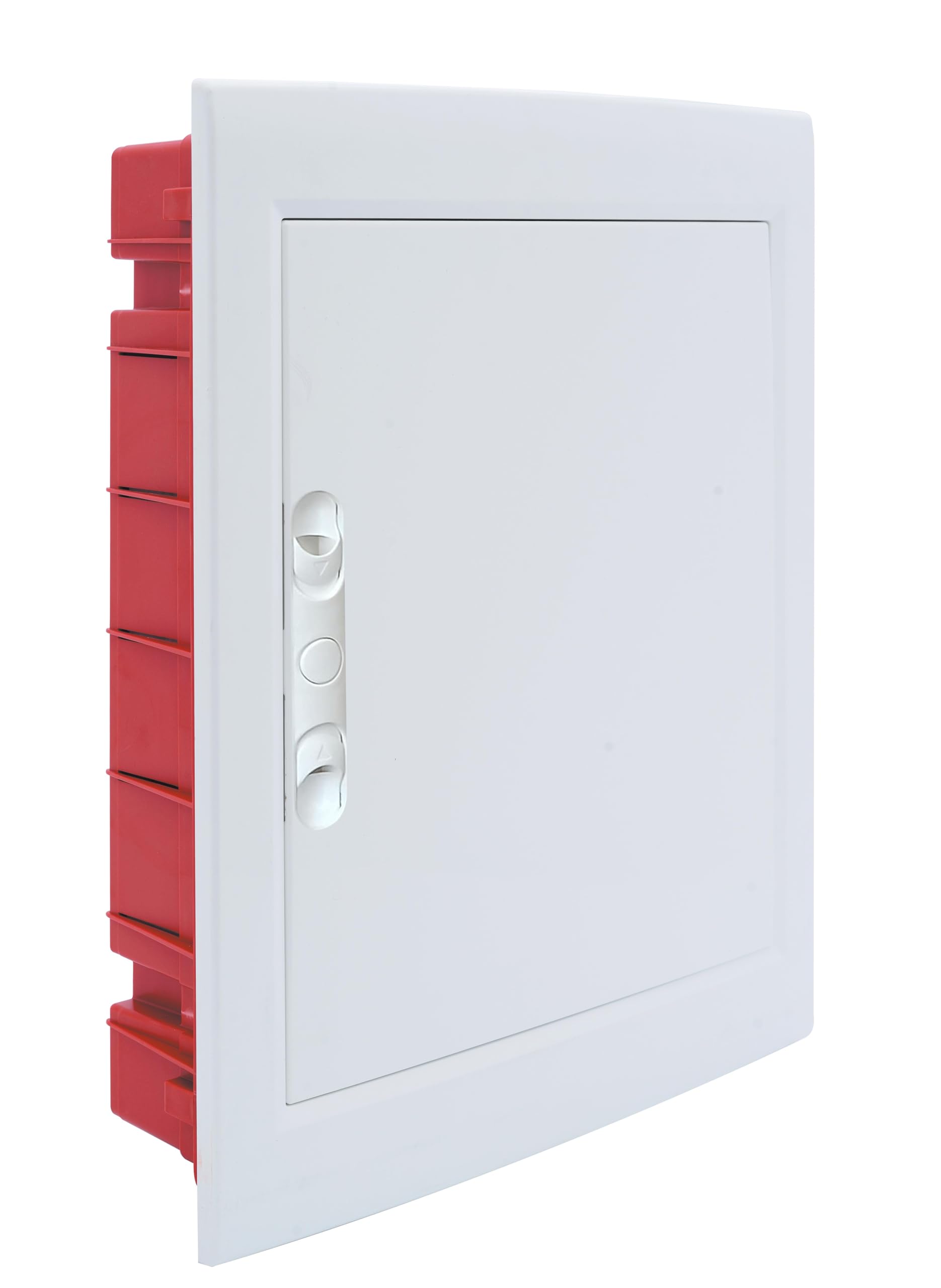 Centralino Da Incasso Da 24 Moduli, 330x420x80mm, Sportello Bianco, IP40 Da Interno, Telaio Estraibile, Ideale Per Installazioni Elettriche Domestiche e Industriali
