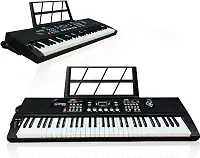 Teclado 61 Teclas Musical Elétrico Estudante Profissional – Piano Digital Portátil 61 Teclas, Teclado Eletrônico com Som Profissional, Ideal para Estudantes e Músicos