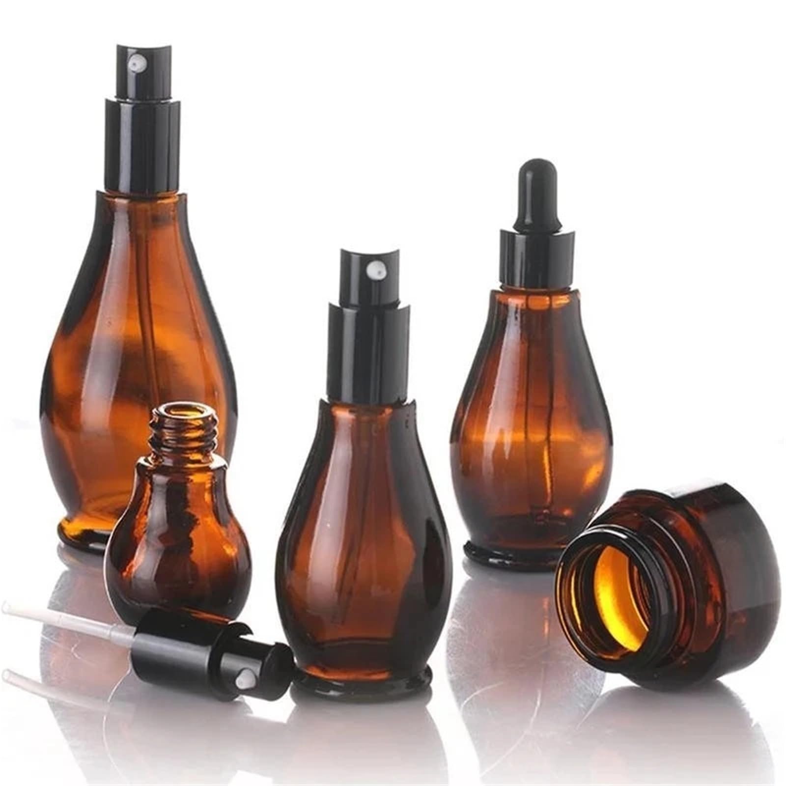 WEOKDFHA Empty Spray Bottle 3pcs Empty Spray Bottle Amber Glass Travel Refillable Portable Shampoo Perfume Liquid Atomizer