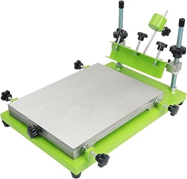 Flat Screen Printing Machine for Glass, Plastic, Wood - Handmade Silk Screen Printing Table with Squeegee - 300 * 240 MM Thicken Worktop - Ideal for Various Flat Products