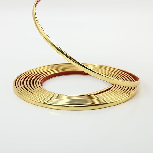 Tira flexible para despegar y pegar para pared y piso, moldura para azulejos, espejos, gabinetes (32.8 pies x 1.6 pulgadas)