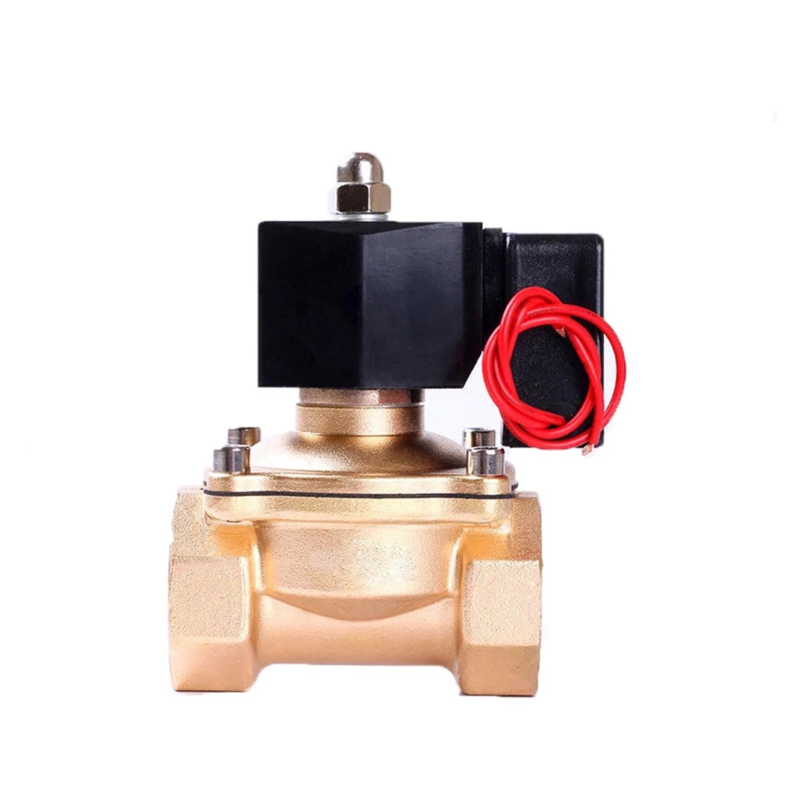 UWUKCJOKQ 1-1/4" Saving Normally Closed Solenoid Brass DN32 Switch Water 220V 12V Energize Not Fever(NPT-110VAC)