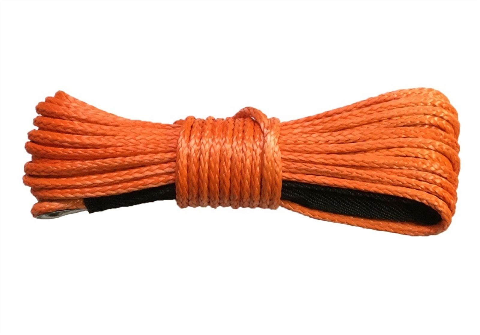 Winch Rope, 9MM*30M 12 Strand Synthetic 4X4 ATV UTV Winch Rope with Thimble(Oranje)