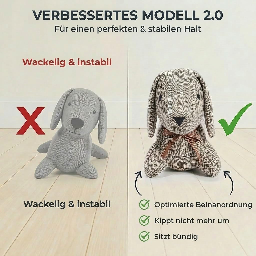 Dackel Zugluftstopper Zugluftrolle XXL - Zugluftstopp Türstopper Türabdichtung Zugluft Durchzug 91cm