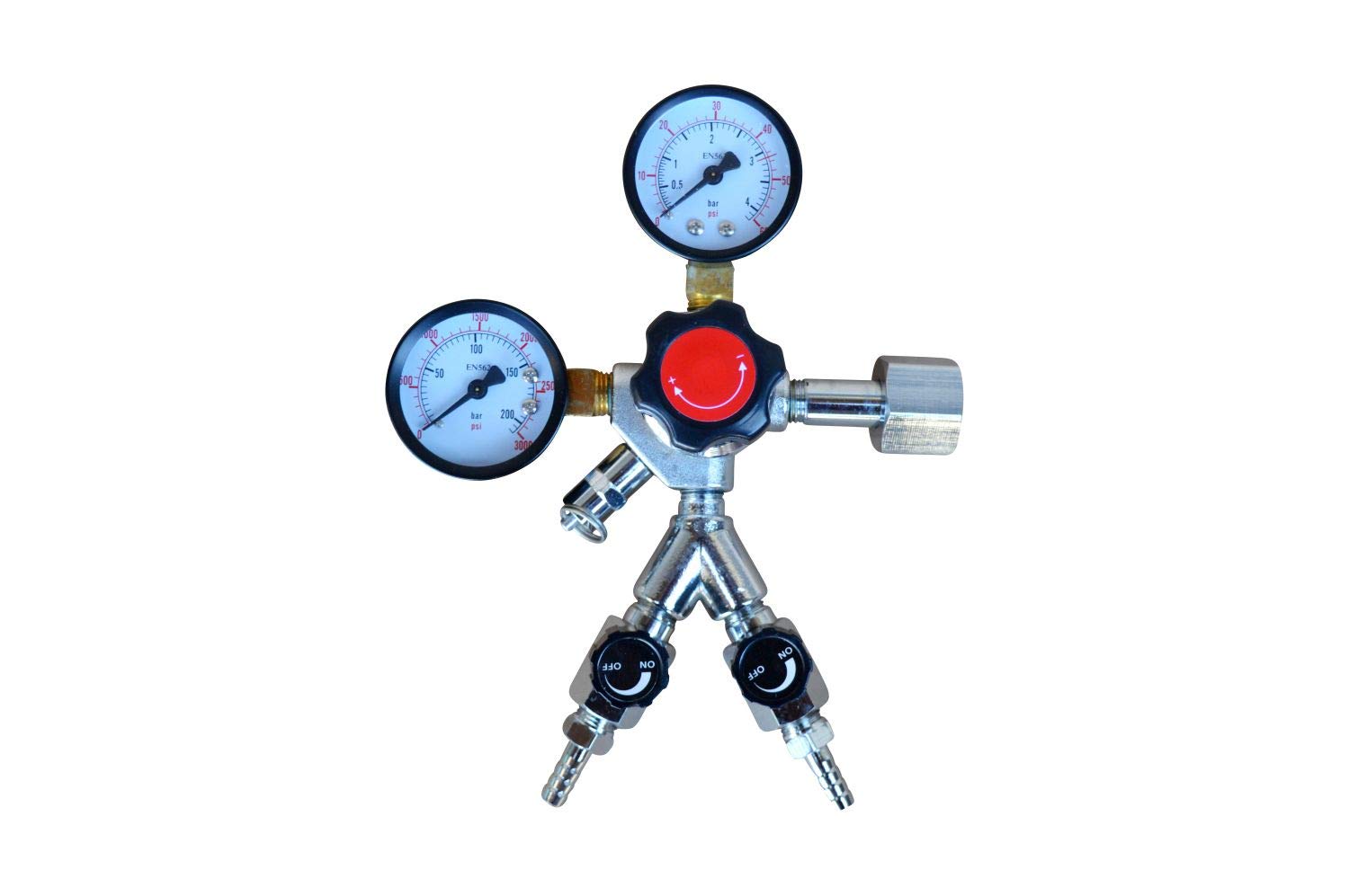 BREWZILLA Robinet de CO2 - Réducteur de pression de dioxyde de carbone avec 2 sorties