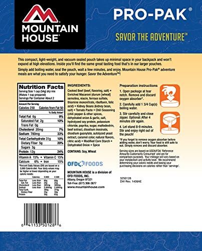 Mountain House Chili Mac with Beef Pro-Pak
