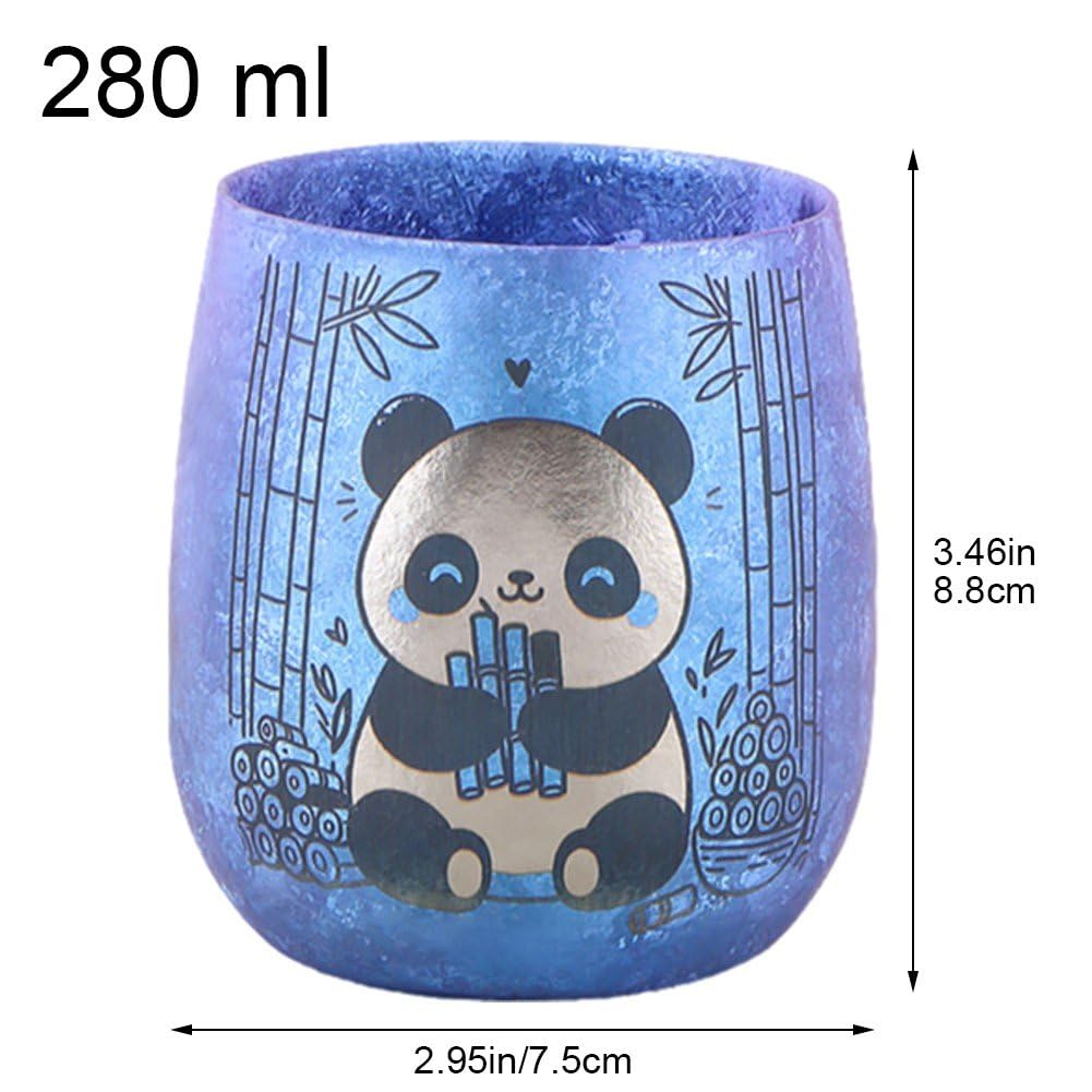Tasse À en Titane À Motif Panda, Tasse À Boire en Titane, Tasse À Café pour À Dos, Camping en Plein Air