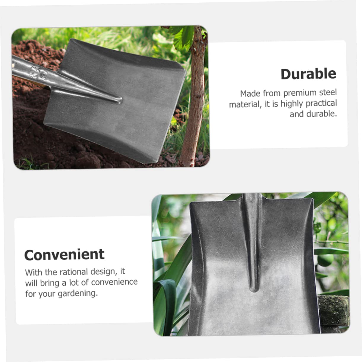 Gartenspaten aus Stahl für Gartenarbeit und Pflanzarbeiten