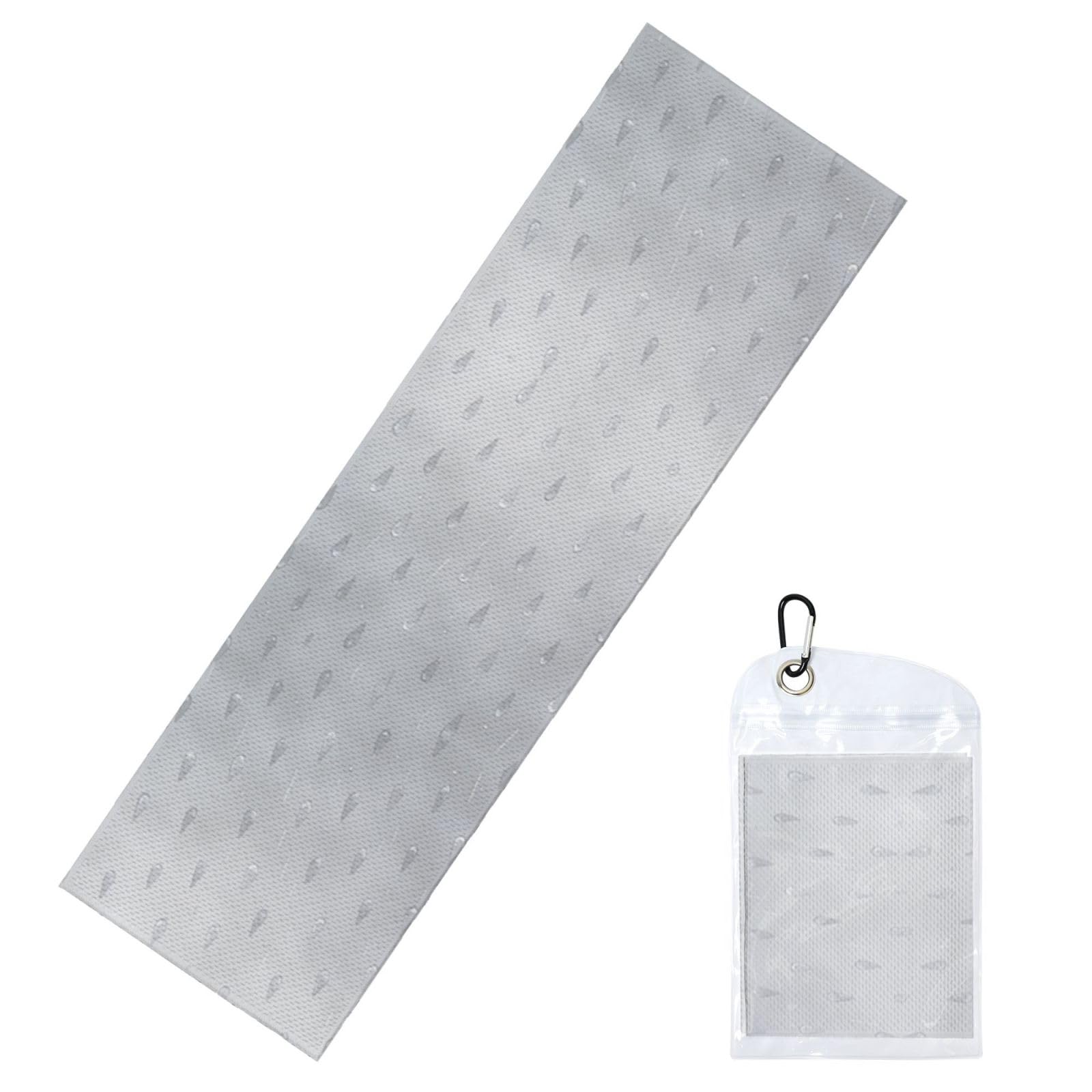 DUYIOKH Gray Rain Print Cooling Towel, Portable Towel for Gym Workout Golf Beach World Cup Sports Hot Weather