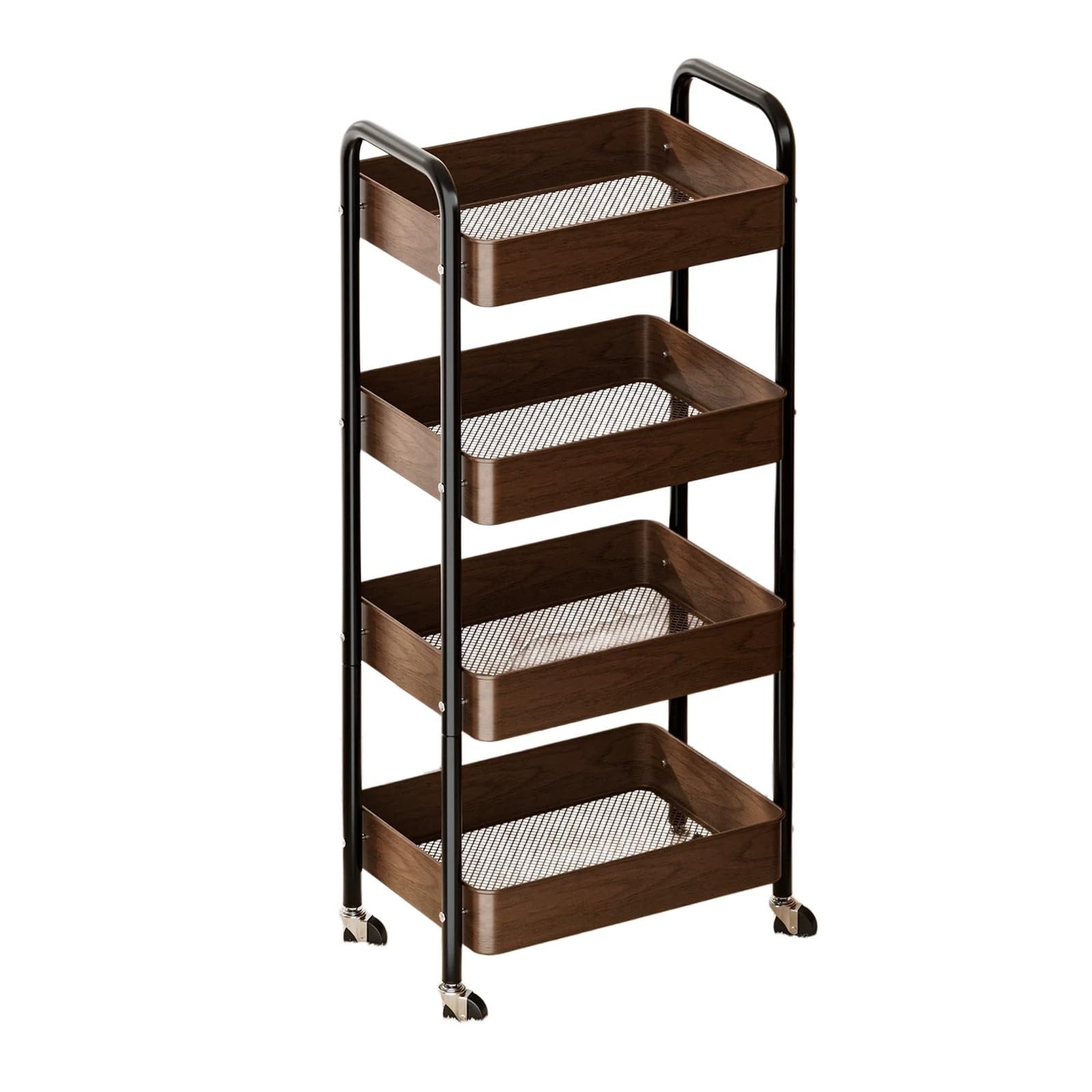 FZL02068LM Kitchen Trolley Rolling Storage Cart Movable Sofa Side Table and Snack Shelf Organizer(Large)