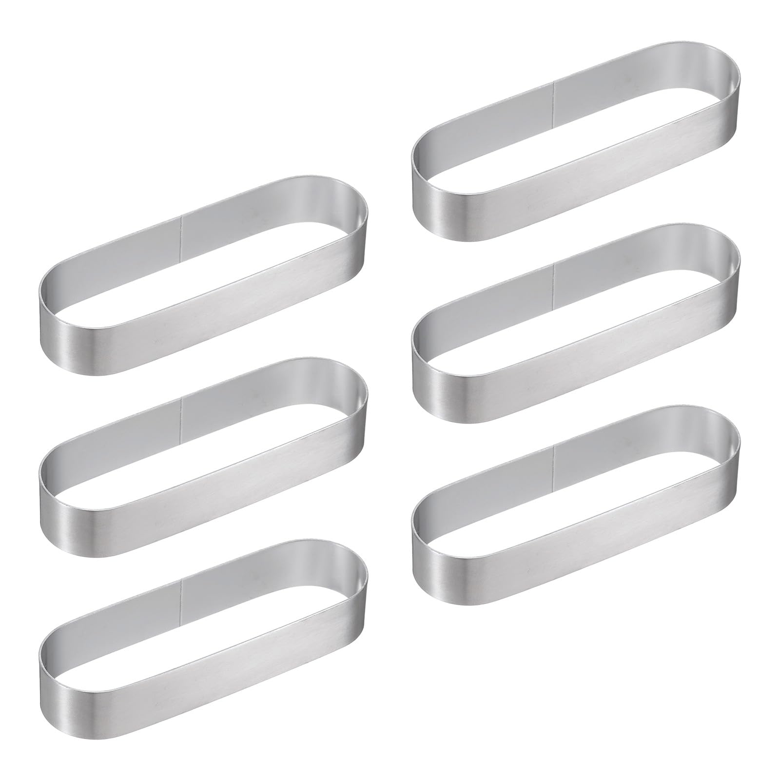 Anillos ovalados uxcell antiadherentes de acero inoxidable para desmoldar postres sin roturas