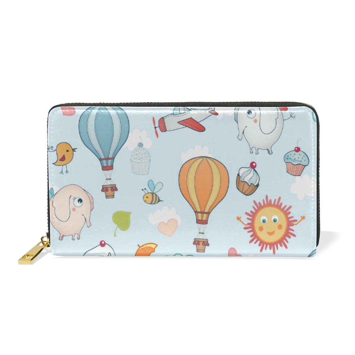 MONTOJCartoon Animal Dessert And Cloud Women Wallet Bifold Credit Card Holder
