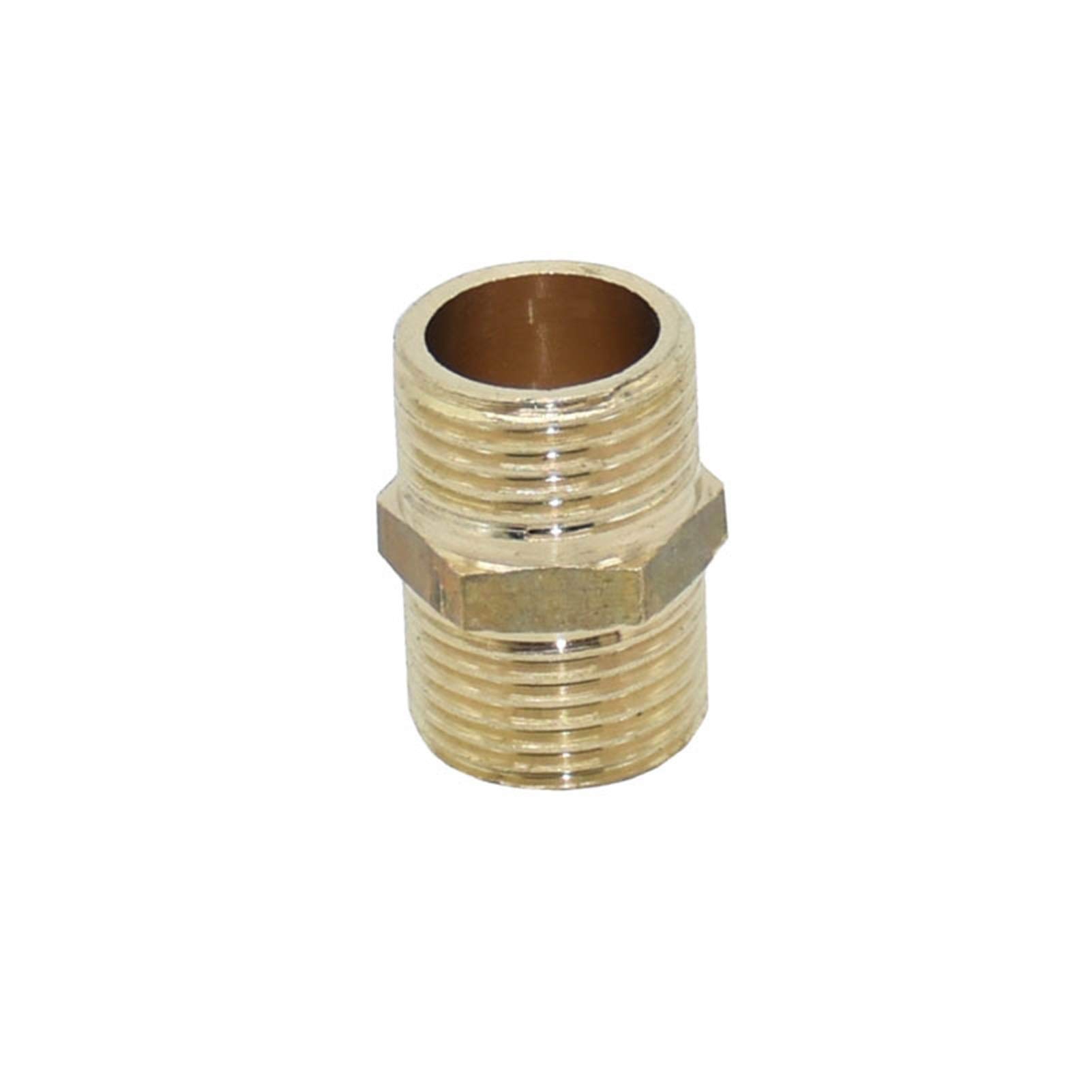 Rmzjovhow Men's One Color Drip Irrigation Fittings Garden Hose Connection Accessories Copper G1/2 G3/4 G1 Thread Connector Brass Metal Threaded Water Pipe Connector Pipe Hex Nipple Fitting 10Pcs Plumbing Fittings