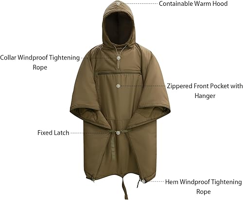 Vista 119 de LOOGU Manta de camuflaje con aislamiento impermeable para acampar al aire libre, senderismo, caza, supervivencia, mochilero, picnic Alpha Green
