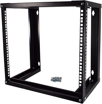 9U Wall Mount Open Frame 19" Server Equipment Rack 12 inch Depth Black