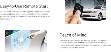 Compustar CS905-AS All-in-One 4 Button 1 Way Alarm & Remote Start System 1500' Range