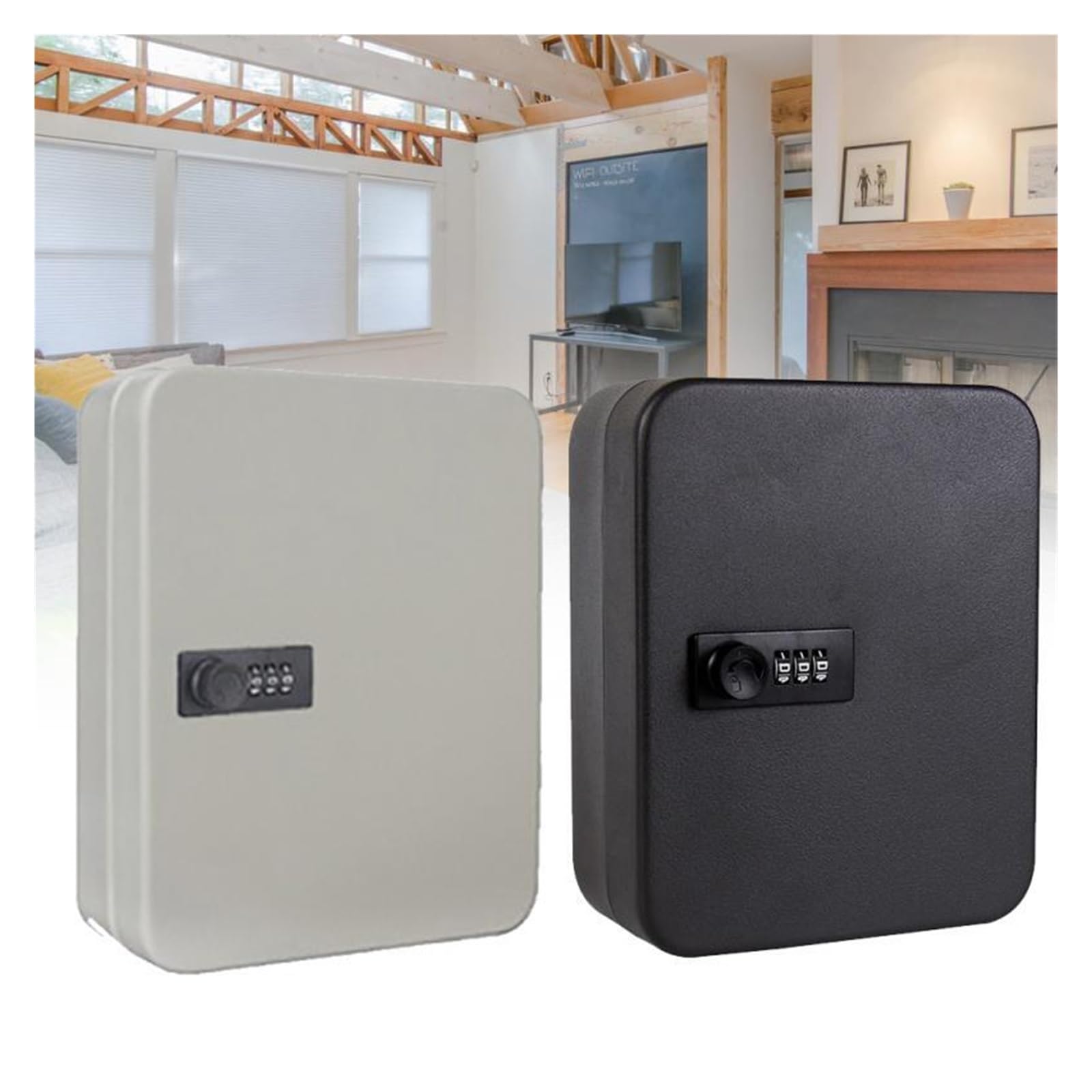 Cassetta Di Sicurezza Con Serratura A Combinazione Domestica Cassetta Di Sicurezza Con Password In Metallo Con Serratura(White)