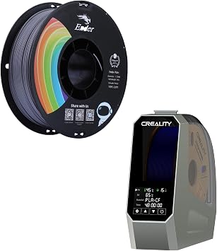 Creality Grey PLA+ 1.75mm Filament Bundle,with Creality Space Pi Filament Dryer Box