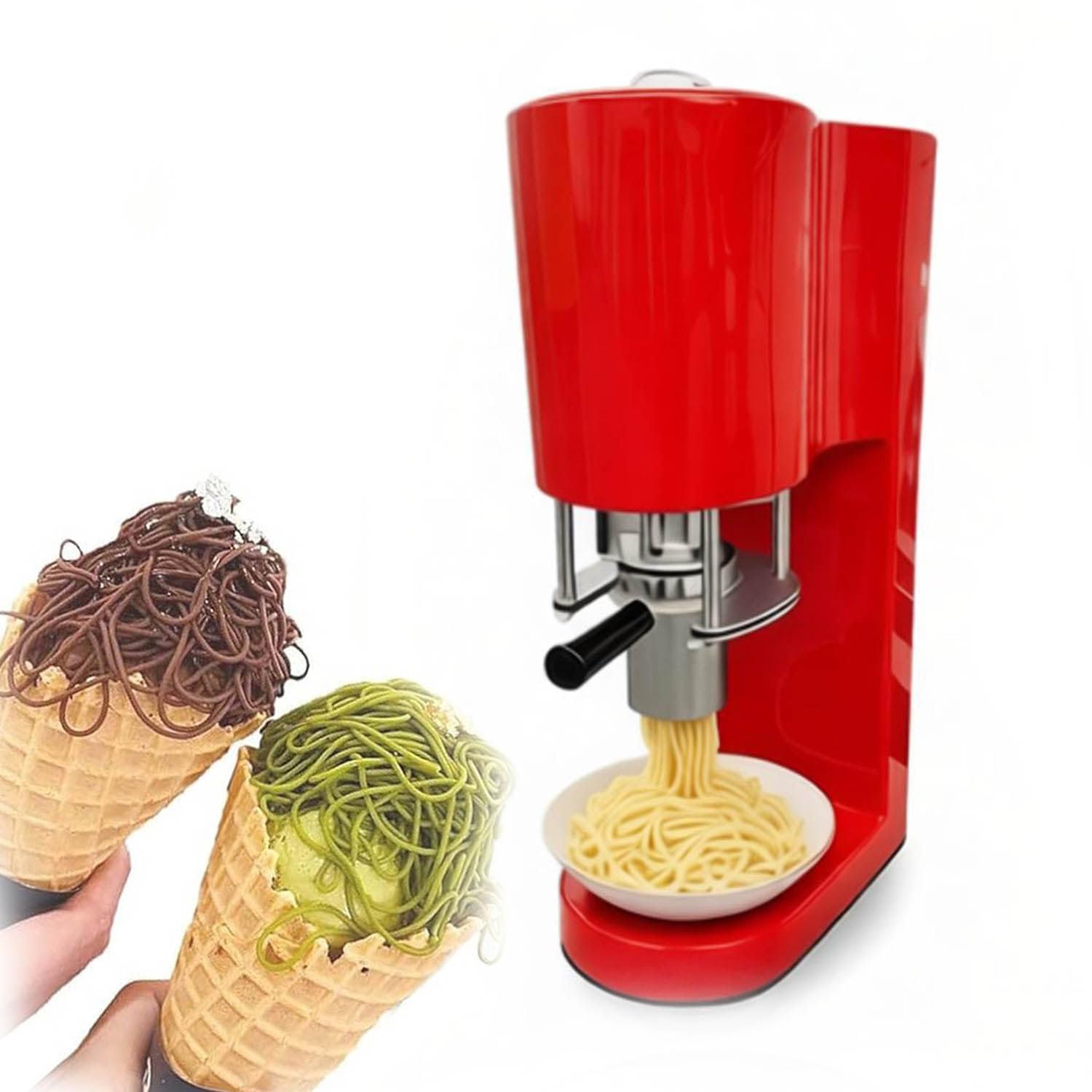 Machine à Glace Spaghetti Automatique à Haute Capacité – Équipement Professionnel pour la Production de Glace Italienne dans Les Hôtels,Patisseries et pour Les Food Trucks Red
