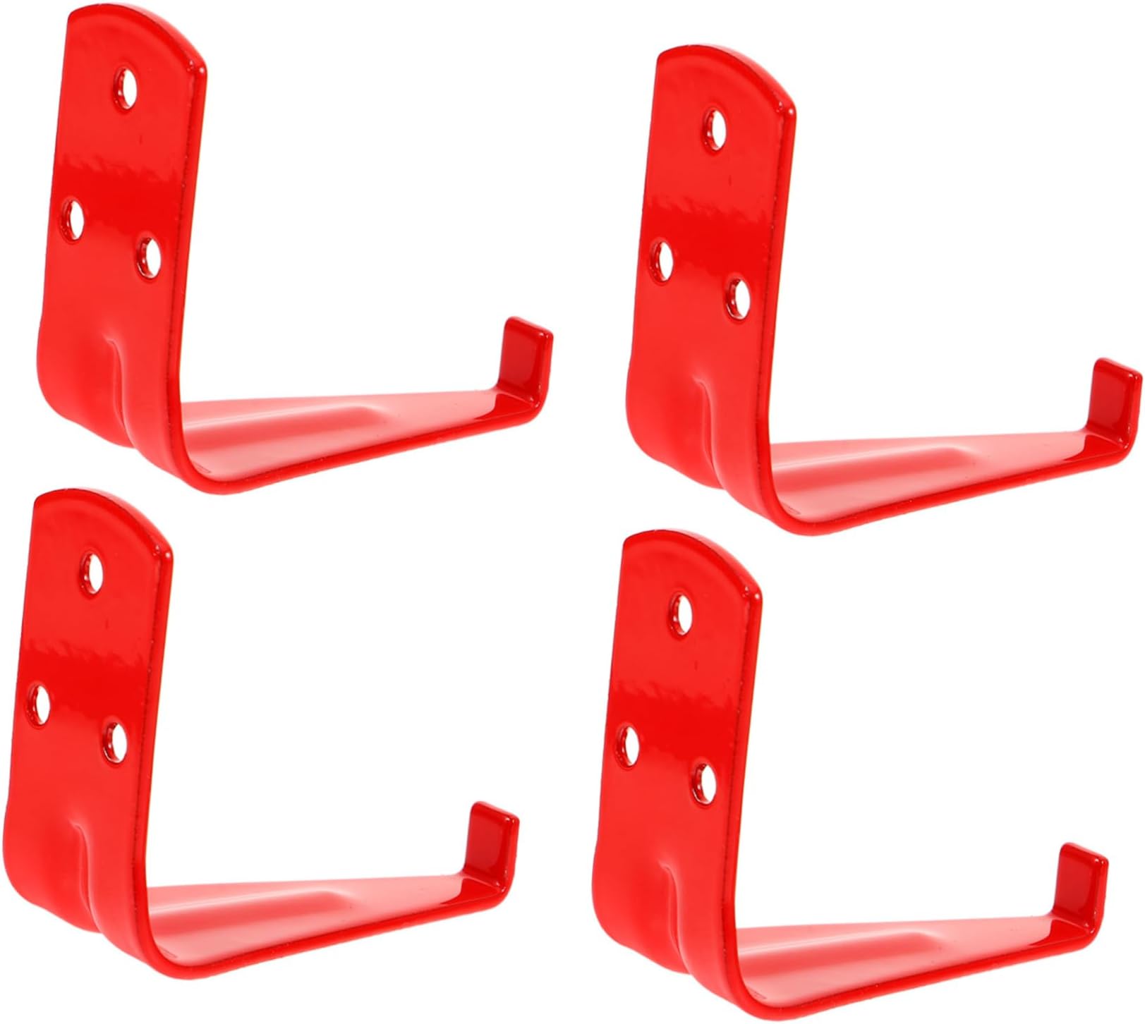 1set Fire Extinguisher Wall Hook Bracket for Fire Extinguishers Sturdy Wall Mounted Holder Easy Installation Bright Color for Emergency Identification 4pcs
