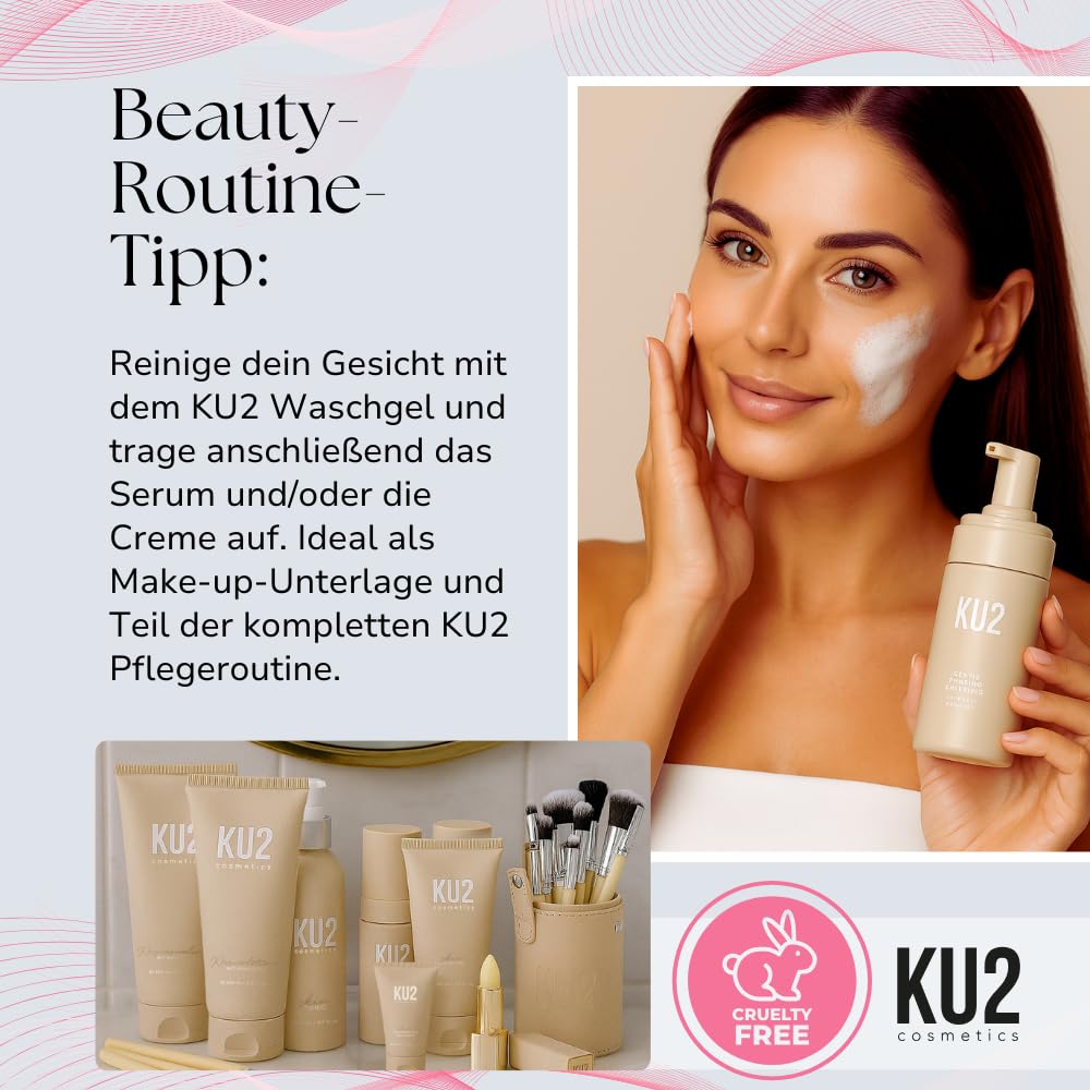 KU2 Cosmetics Anti Red Ultra Sensitiv Serum, 30 ml | Beruhigendes Gesichtsserum, Gegen Rötungen & Irritationen, Stärkt die Hautbarriere, Spendet Feuchtigkeit