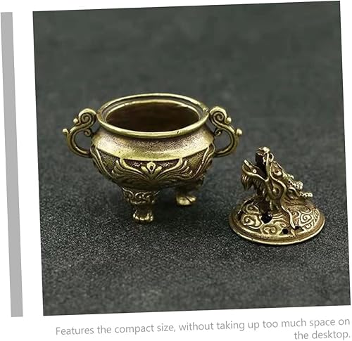 Miniatura 3 de Beavorty 2 unids pequeño quemador de incienso palo titulares carbón incienso quemador cobre incienso quemador de incienso cono difusor de incienso