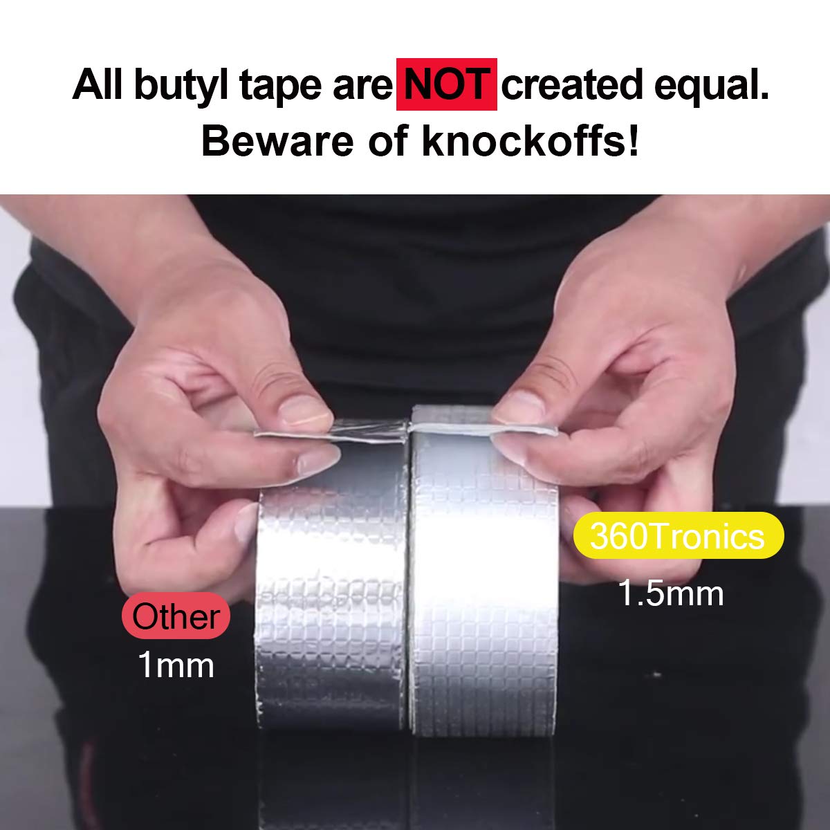Buy Waterproof Patch Duct Tape Outdoor, 3.9 in x 16 Ft Butyl Rubber