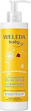 Weleda - BIO Calendula Shampoo and Shower Gel 2 in 1 for Babies and Sensitive Skin, with Almond and Sesame Oil, Natural, Vegan and Gentle on the Eyes - 400 ml