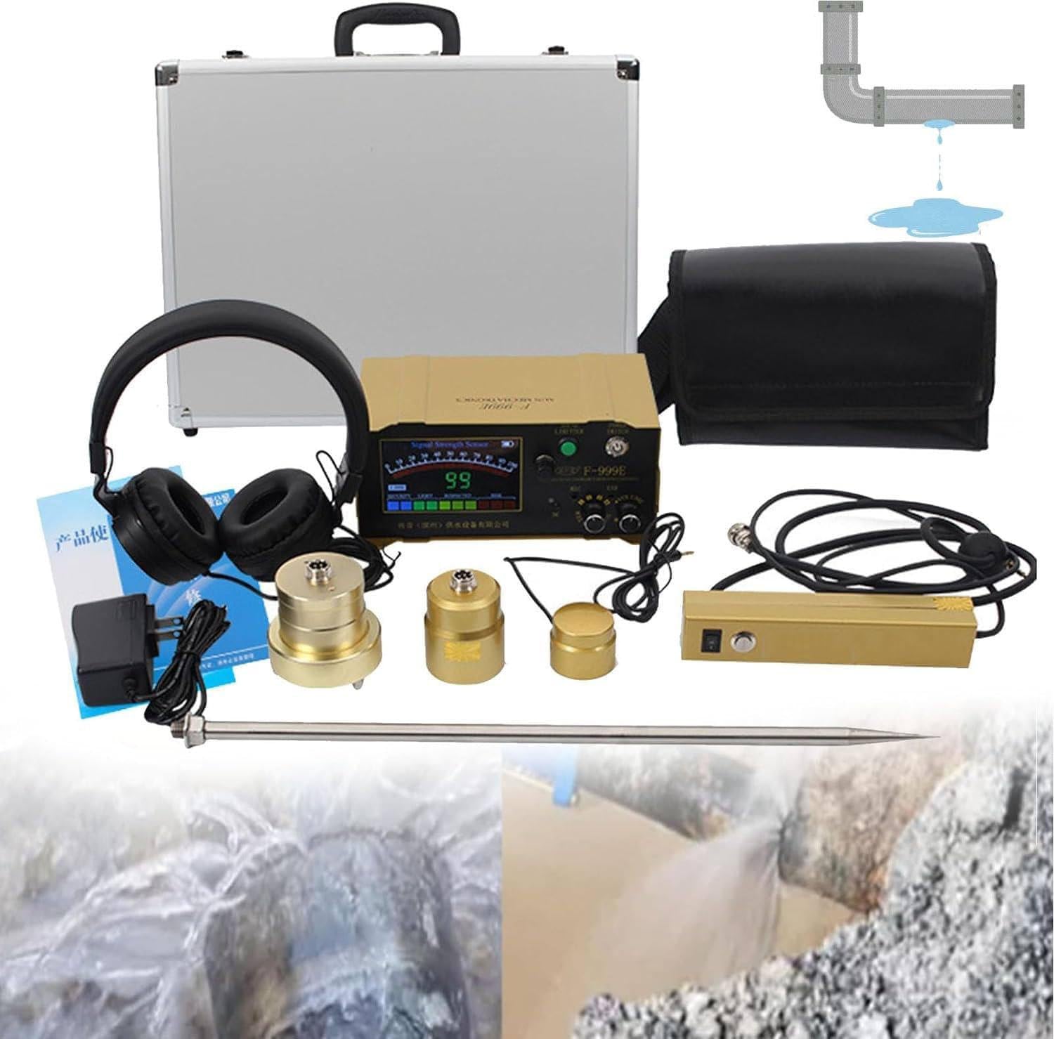 Rilevatore di Perdite d'Acqua Sotterranee Professionale