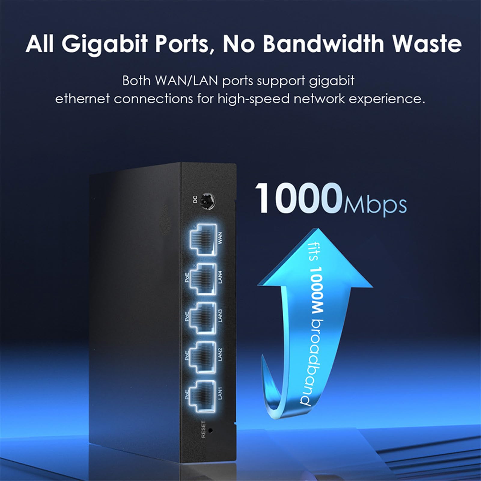 Asixxsix Switch PoE Gigabit a 5 Porte | Conforme a 802.3af/at, Alta velocità 1000/100/10Mbps, Supporta 128 Dispositivi Terminali, Plug and Play Non Gestito