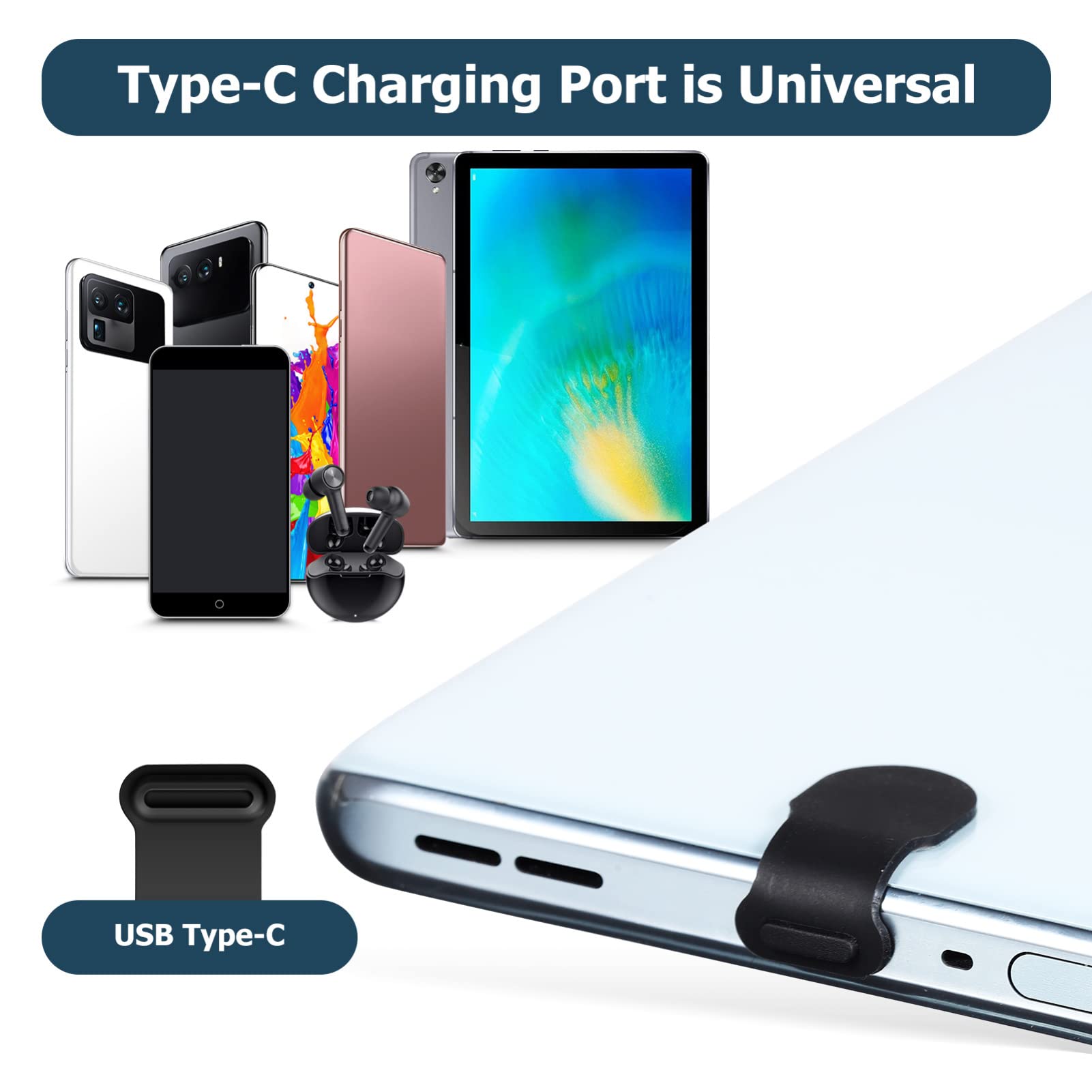 Housoutil 40 Piezas Enchufe USB C Cubierta Pequeños Puertos De Teléfonos USB C Tapones Protectores De Enchufe USB C Enchufe Rafia Pantalla De Lámpara Tapones para Auriculares Tapón De