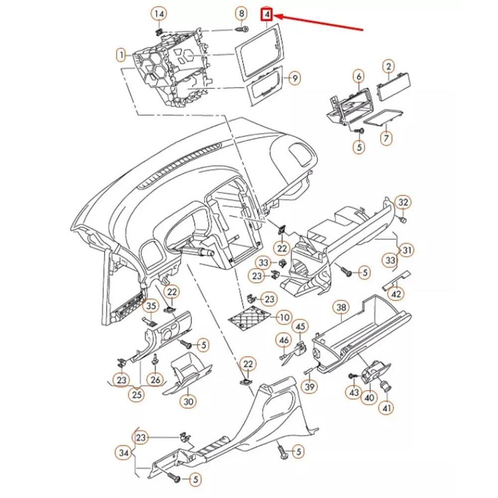 Do volkswagena do Golf panel nawigacji