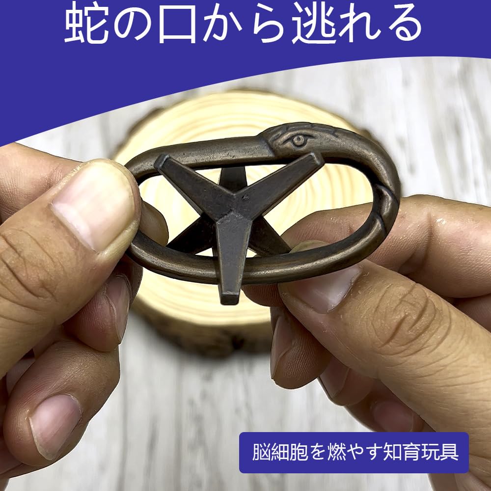 Amazon.co.jp: 知恵の輪 知恵おもちゃ 難易度6～2 リングパズル 謎解き