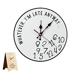 Whatever I'm Late Anyway Wall Clock, Funny Sarcastic I'm Late Anyway Clock Large Unique Walls Watch photo Whatever I'm Late Anyway Wall Clock, Funny Sarcastic I'm Late Anyway Clock Large Unique Walls Watch