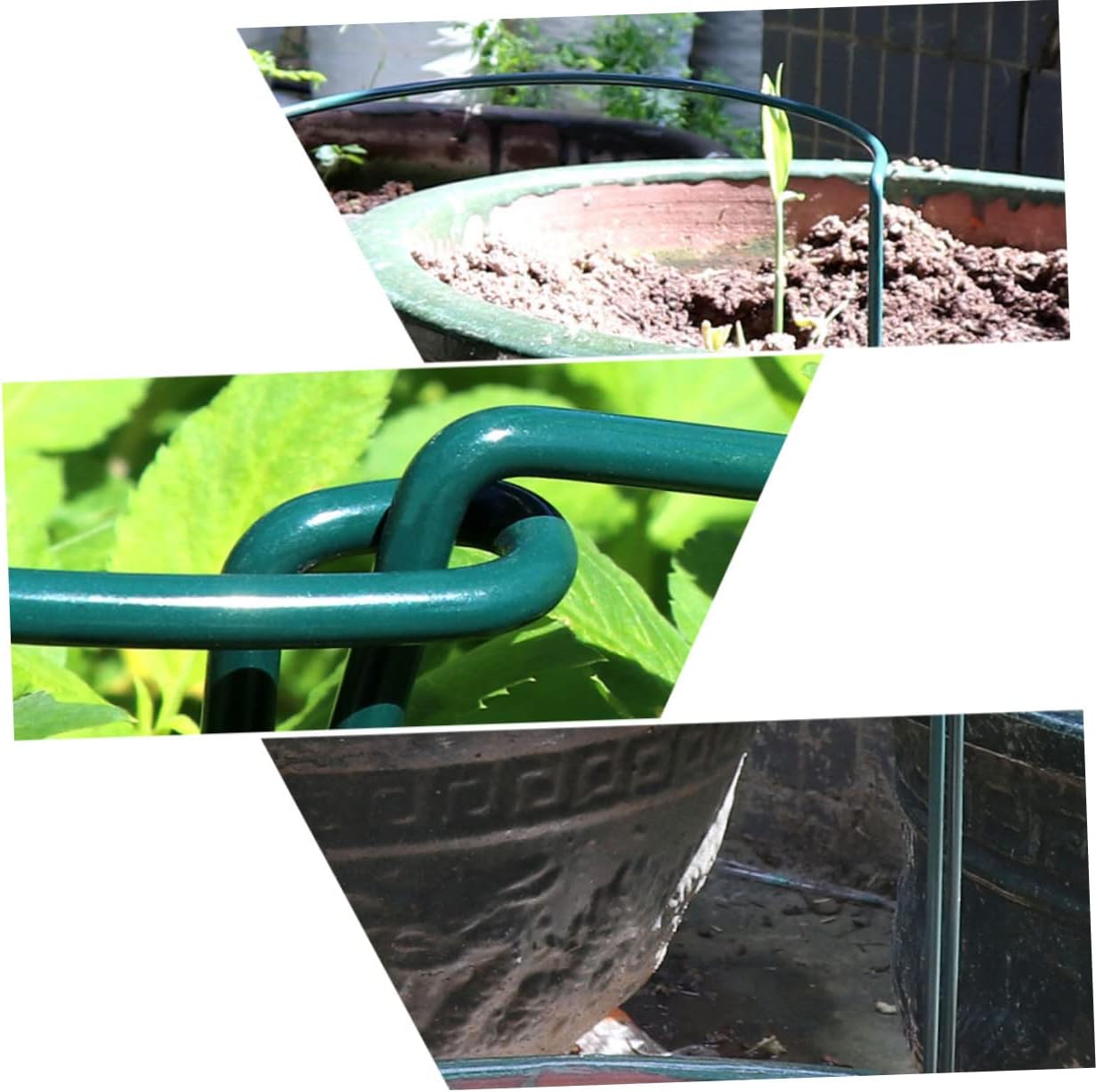 4pcs Garden Plant Support Frame Semicircular Flower Support Stands Ring for Vine Plants Roses Peonies